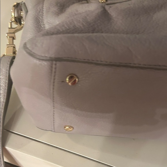 Tory Burch Light Gray Leather Satchel. Send me offers!! - Picture 7 of 11